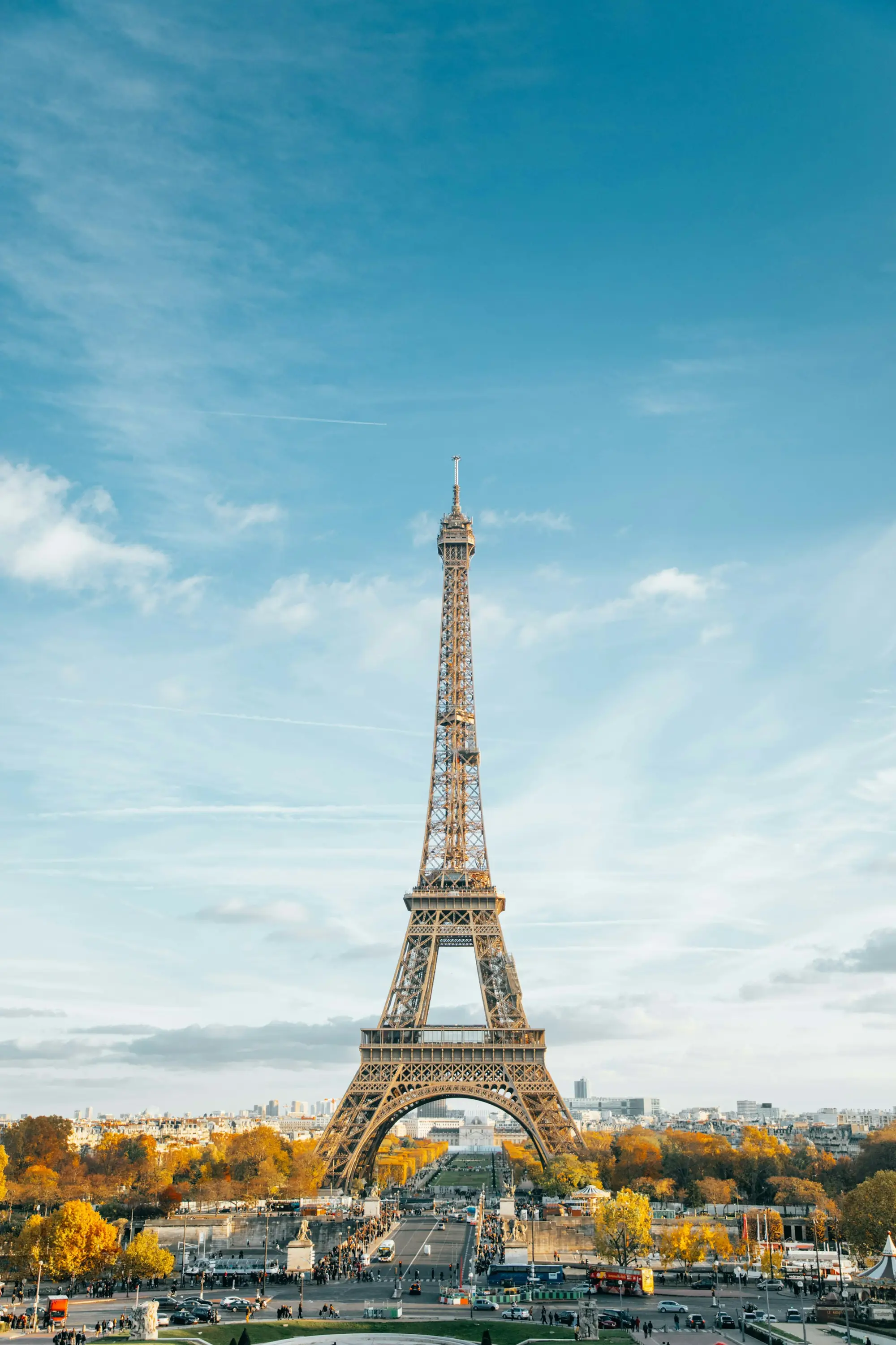 The Eiffel Tower in Paris in autumn